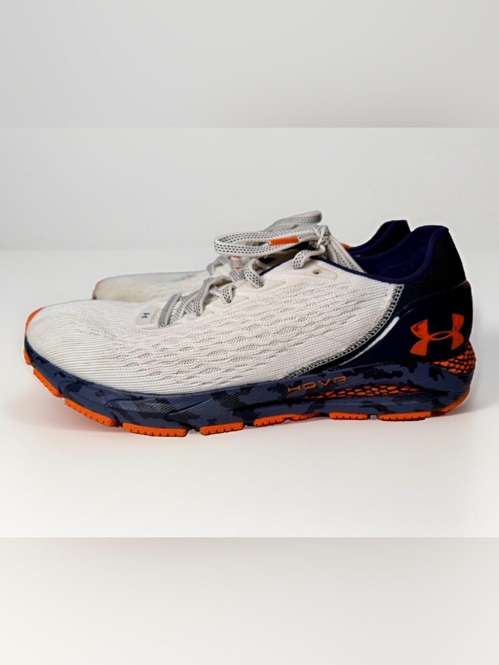 Under Armour HOVR Sonic 4 Auburn Tigers Women’s Size 9.5 White Navy Running Shoe